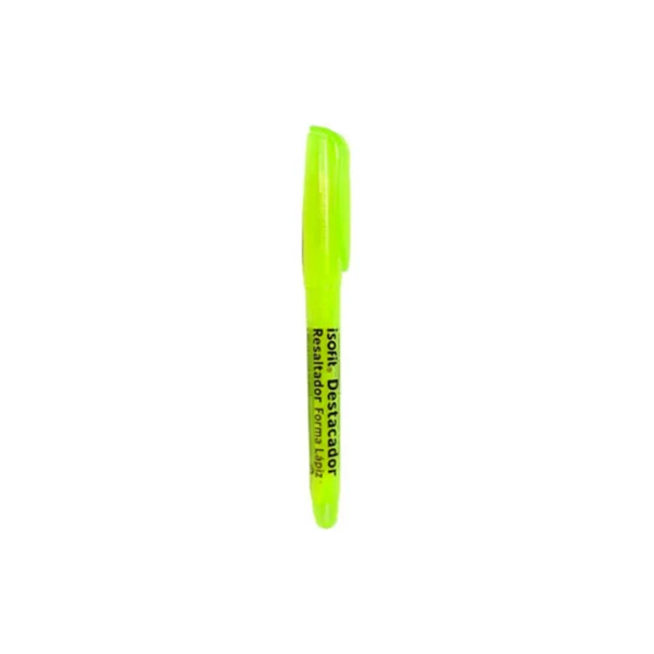 Destacador tipo lápiz amarillo Isofit