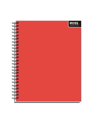 Cuaderno Universitario Liso 5 mm Ross rojo